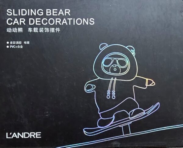 funny skateboard bear car dashboard decoration | best quality decoration piece for car - Image 3