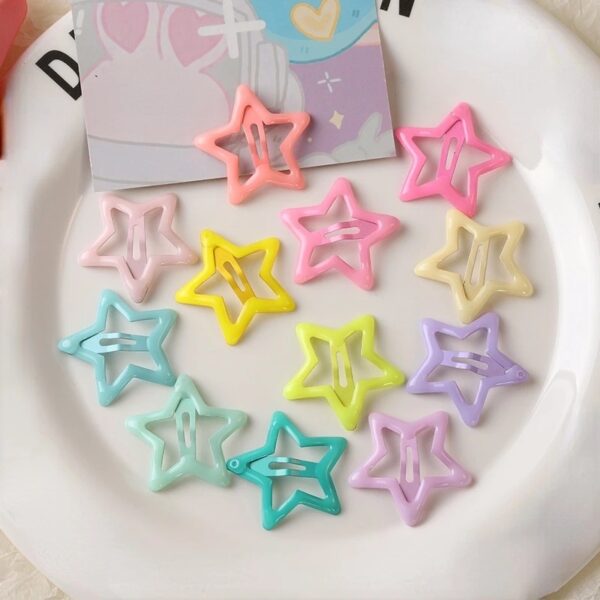pack off 06  star design girl hair clip | hair clip for women | best quality hair clip ( random color ) - Image 5