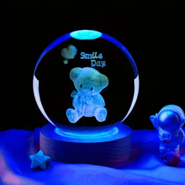 rgb glowing crystal ball night light | warm & romantic atmosphere for your home and room - Image 11