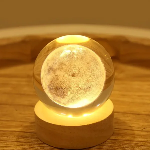 3d crystal ball night lights glowing galaxy planetary earth moon  ball lamp earth for kids bedroom decor - Image 5