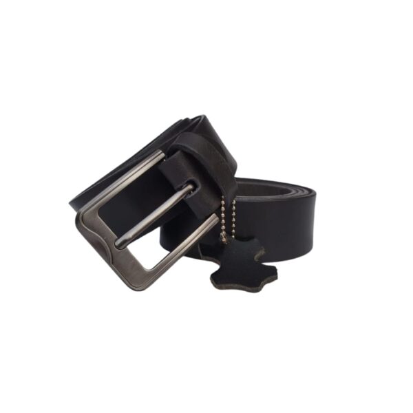 men buffalo leather belt | waist belt for boys & mens (black) - Image 2
