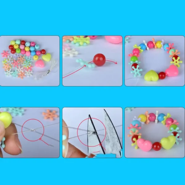 diy apple beads bracelet jewellery making kit | handmade beads accessories set for headwear, necklace, earrings, bracelets - Image 8