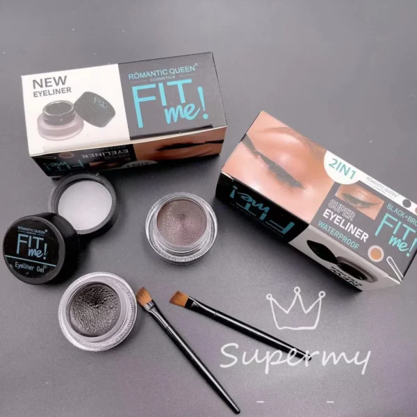 new fit me 2color waterproof eyebrow gel eyeliner gel with 2pcs brush set - Image 3