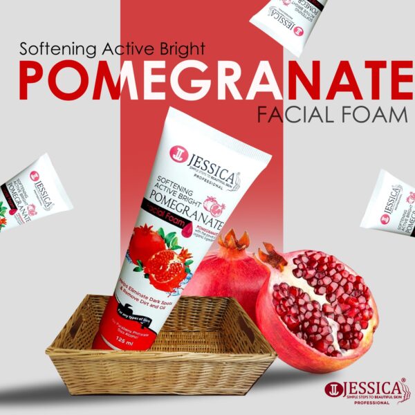 jessica softening active bright pomegranate face wash