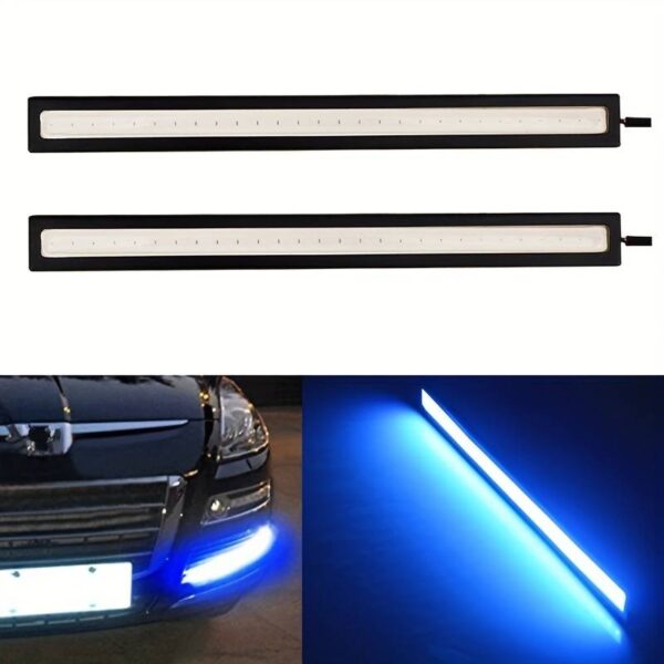 blue led daytime day running light for bumpers (for all cars and bikes) 2pcs - Image 3
