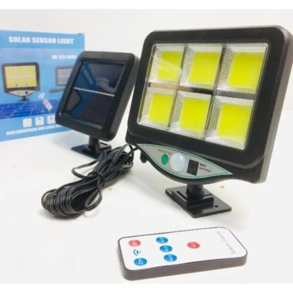 128 led solar wall light garden security lamp pir motion sensor ip65 with remote control outdoor solar panel lighting