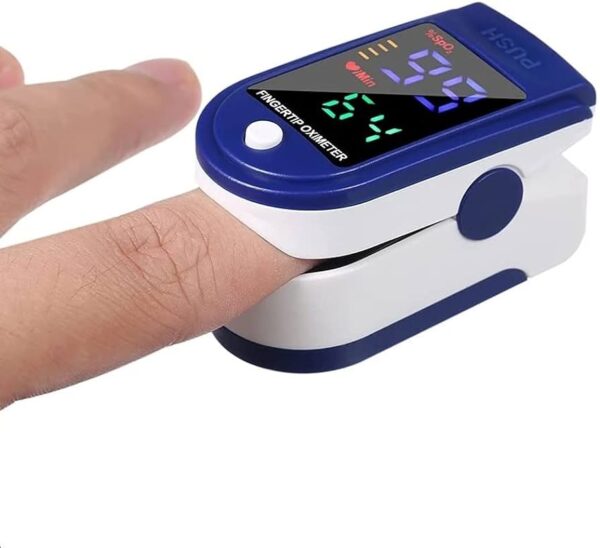 pulse oximeter fingertip monit blood oxygen saturation (spo2) and pulse rate monitors- portable single color led display [battery included] - Image 5