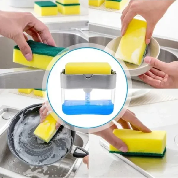 soap pump with sponge hand push water resistant portable dispenser