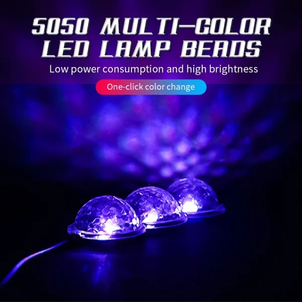 car led foot light ambient atmosphere light 4 in 1 rgb sound remote decorative light interior lighting ambient light cigarette bluetooth and remote operated - Image 11