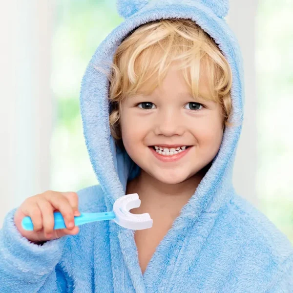 big size baby toothbrush toddlers teeth cleaning brush kids u shaped toothbrush - Image 4