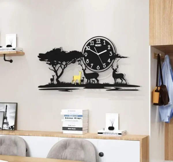 3d jungle wooden wall clock - Image 4