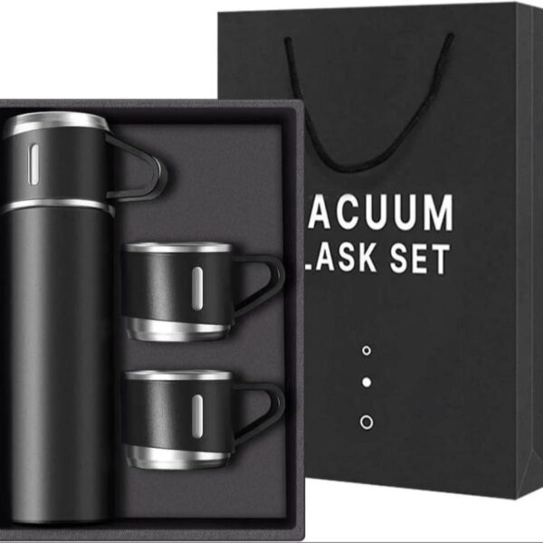stainless steel vacuum flask set vacuum insulated bottle gift set office business style coffee mug thermos bottle portable flask 500ml (random color) - Image 3