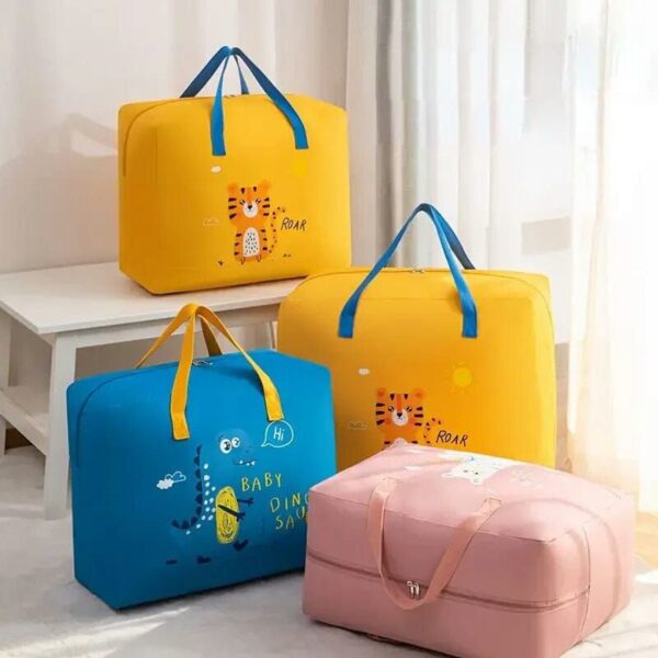 storage bags cartoon pattern double zipper 100 gsm ( random color ) - Image 2