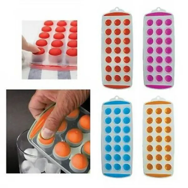 popup ice cube tray silicone mould jelly shots/chocolate (random color) - Image 2