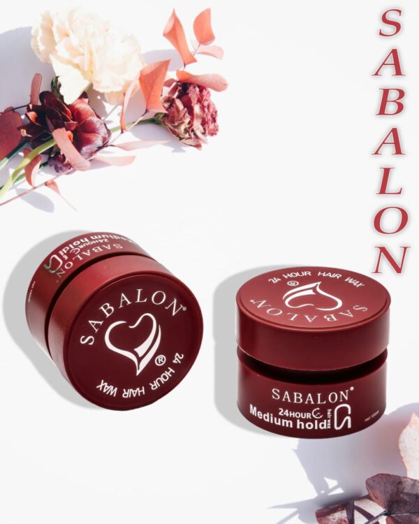 sabalon hair wax 24 hour professional styling system , hair styling wax for ultra hold sculpting 100ml red