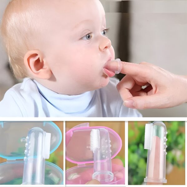 baby finger toothbrush silicon toothbrush+box children teeth clear soft silicone infant tooth brush rubber cleaning baby brush