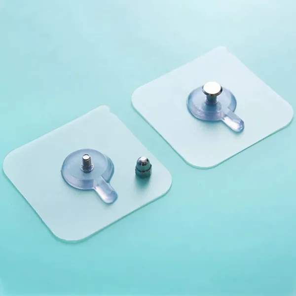 (1pcs) adhesive screw sticker hook heavy duty stick on door nail free screw non-trace no drilling nail self waterproof adhesive hanging nails hooks holders multifunctional use - Image 2