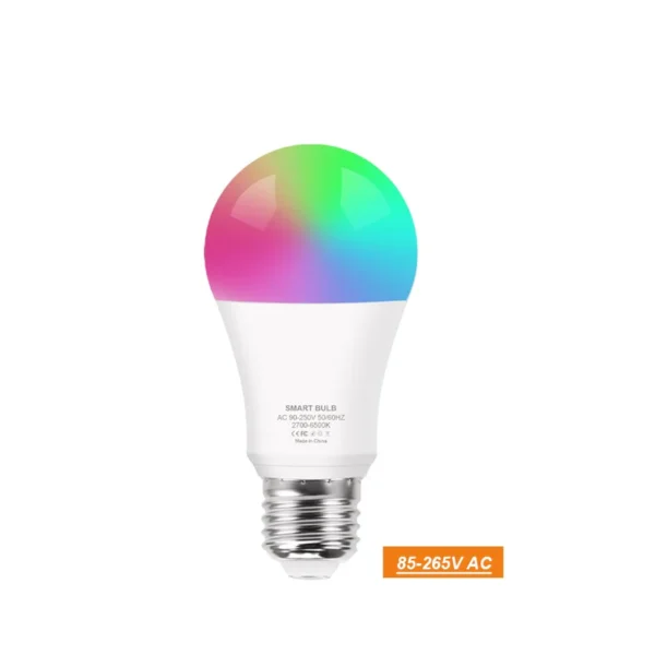 color changing smart wifi rgb led bulb, dim-able and color changing - voice controlled, 13watt - 220v led smart rgb bulb, 16 million colors + white - Image 11
