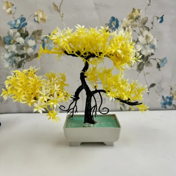 artificial bonsai tree yellow decoration piece - Image 5