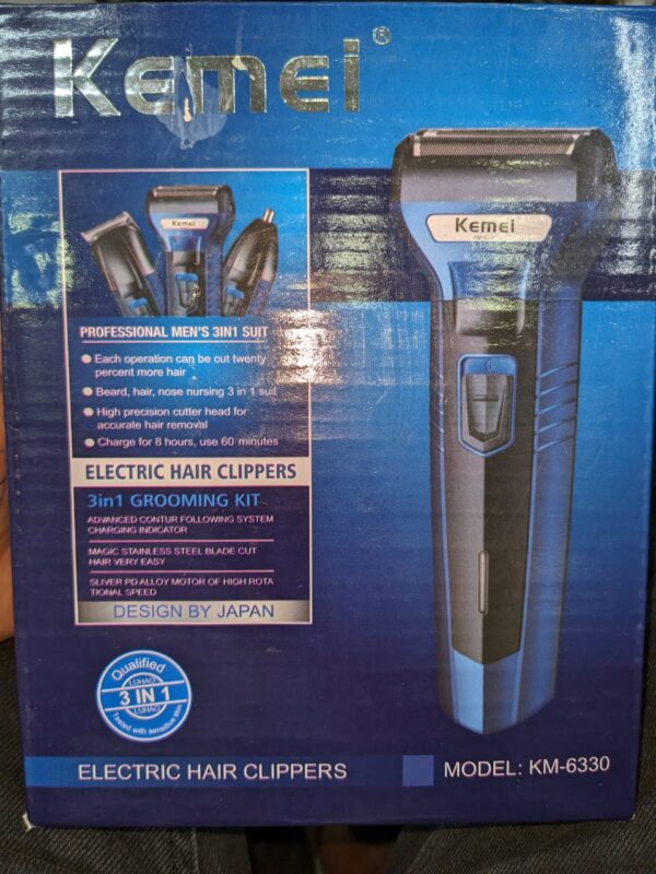 kemei 3 in 1 multifunction trimmer and shaver for men - Image 4