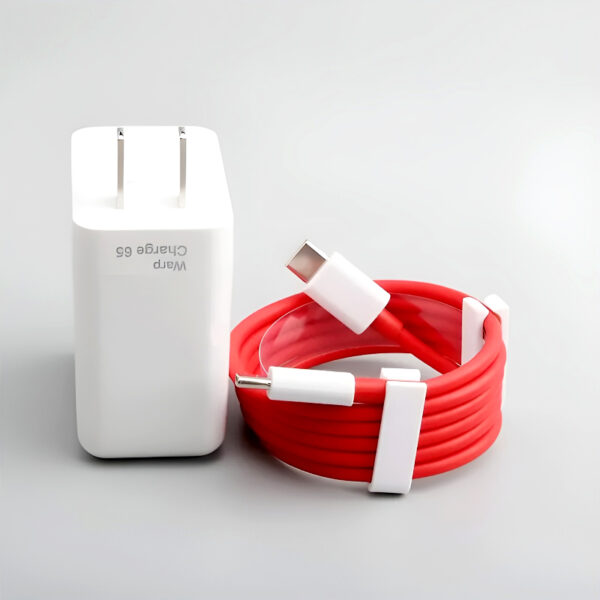 oneplus 65w warp charge power adapter with type-c to type-c fast charging cable - Image 10