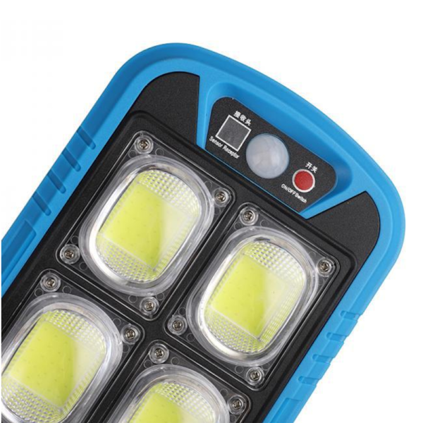 solar street cob light with sensor zb-150b | motion sensor security streetlights for parking lot - remote control (random color) - Image 11