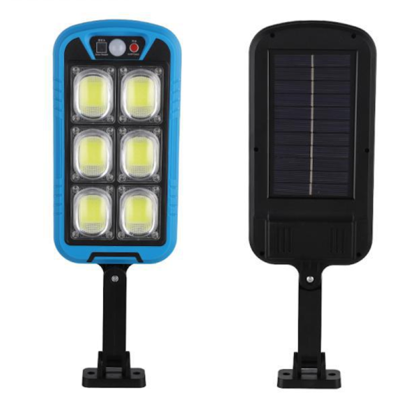 solar street cob light with sensor zb-150b | motion sensor security streetlights for parking lot - remote control (random color) - Image 8