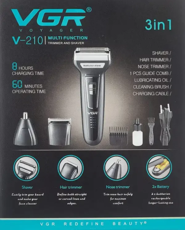 vgr v -210 multi function professional trimmer and shaver. - Image 4