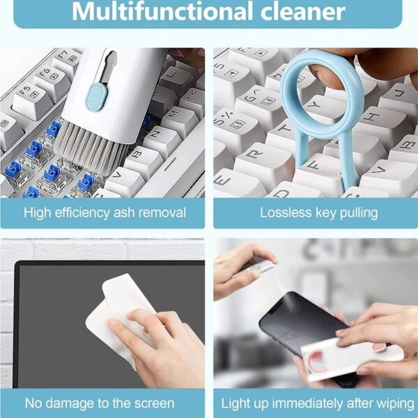 7 in 1 kit scalable keyboard cleaner brush earphone cleaning pen cleaner multifunction cleaning brush (random colors) - Image 15