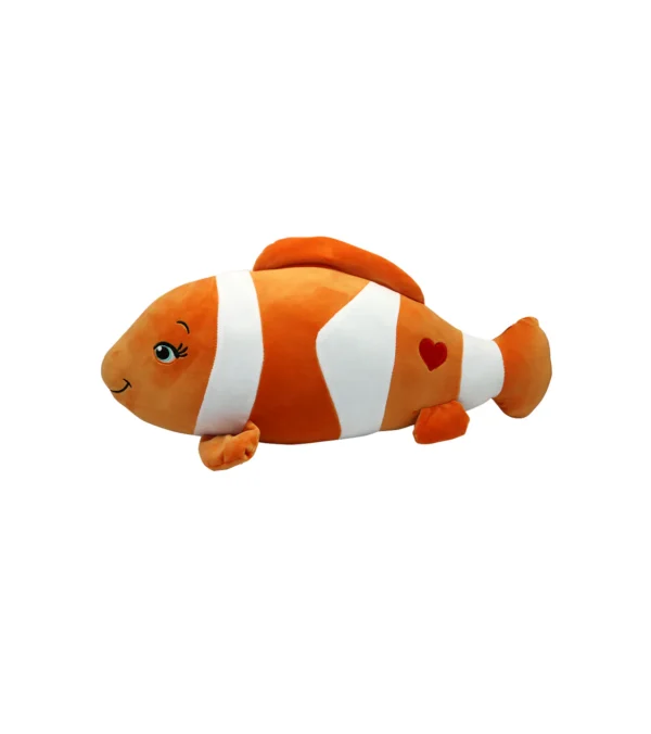 clown fish soft stuffed plush sea animal pillow for kids boys & girls birthday gifts (color: orange and white size: 65 cm)