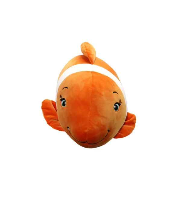 clown fish soft stuffed plush sea animal pillow for kids boys & girls birthday gifts (color: orange and white size: 65 cm) - Image 3