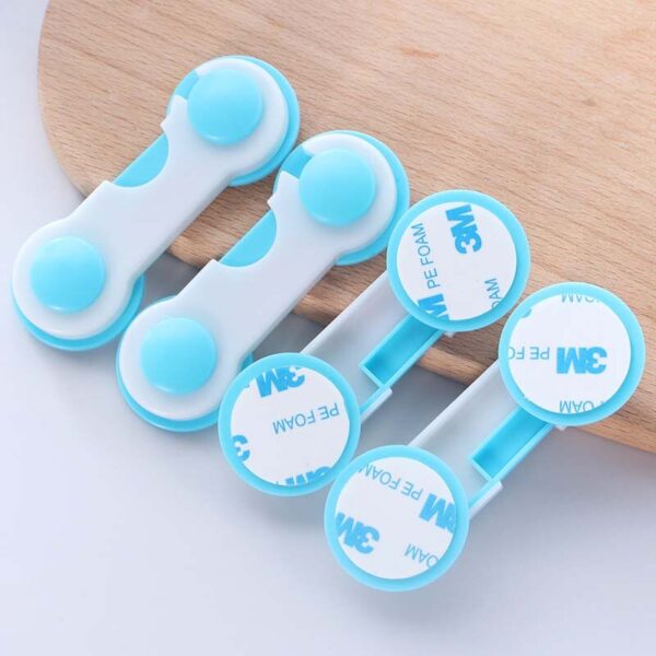 1 pc - children kid drawer lock baby safe angle sliding door plastic child safety locks products ( random color )