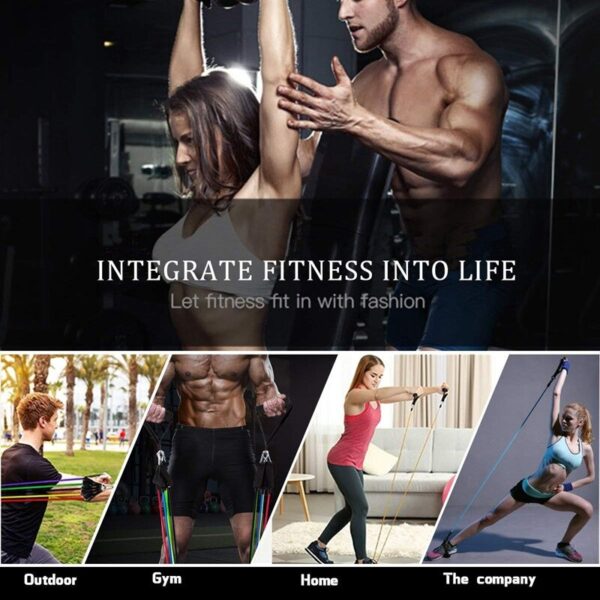 power exercise resistance band set 5 in 1 fitness band equipment for men and women - Image 4