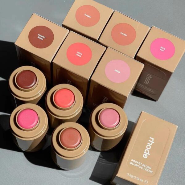 6 colors rhode pocket blush | makeup beauty cosmetics long lasting & moisturizing pocket blush