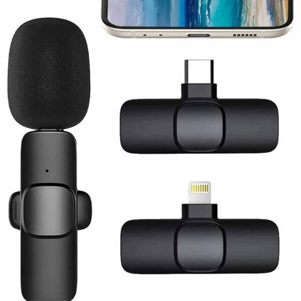 k11 type-c wireless microphone k8 collar mic for type c - noise cancellation reduction wireless mic for phone for mobile phone camera, - Image 11