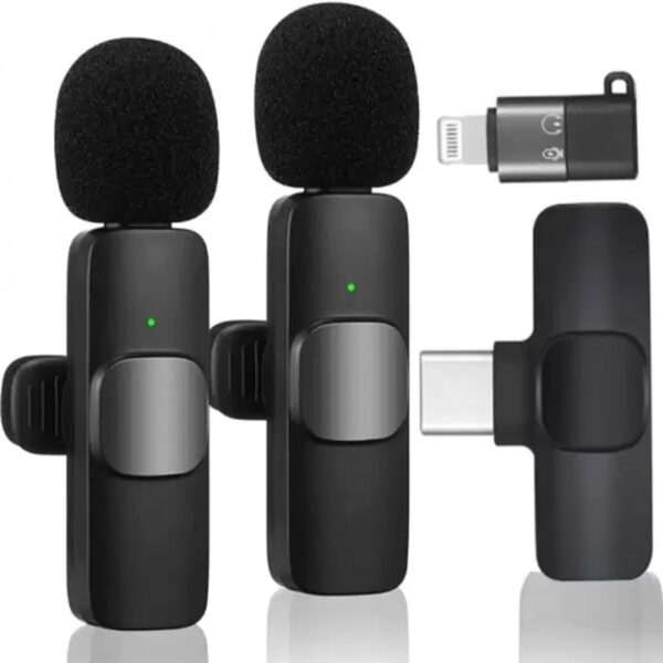 k11 type-c wireless microphone k8 collar mic for type c - noise cancellation reduction wireless mic for phone for mobile phone camera, - Image 10