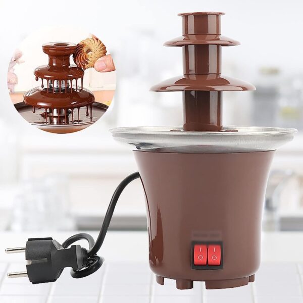 chocolate fountain 3-tier mini chocolate tower three layer melting fondue pot - Image 5