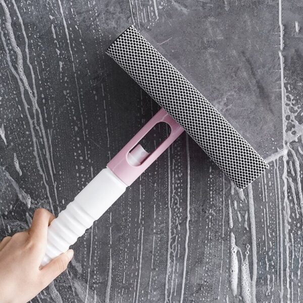 3 in 1 spray, sponge and wipe multifunctional glass cleaning brush wiper for car, bathrooms, kitchens, and living rooms (random color)