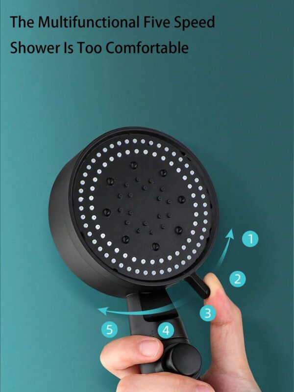 4 in 1 multi-functional matte high-pressure shower head | adjustable water flow and pressure (random color) - Image 6