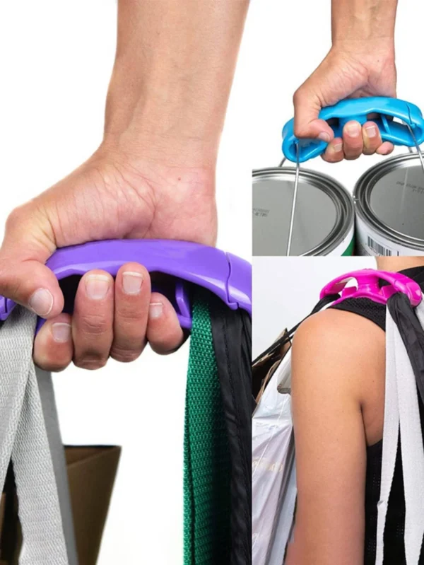 one-piece soft handle plastic bag holder to save effort and avoid hand fatigue (random color) - Image 11