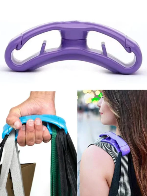 one-piece soft handle plastic bag holder to save effort and avoid hand fatigue (random color)