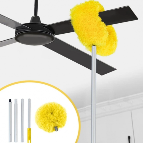 fan duster ceiling multi purpose duster foldable rod  for easy ceiling fan cleaning