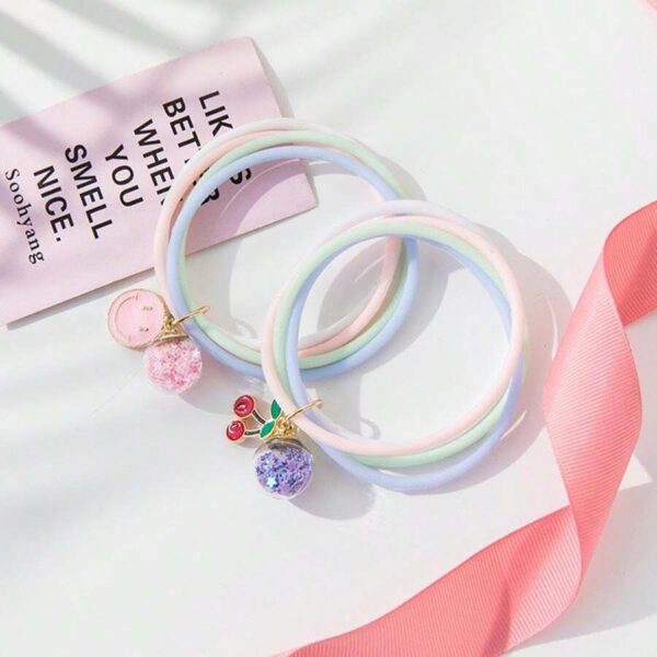 (nw000153) (pack of 5) korean style rubber band hair rope hair ring cute accessories - Image 4