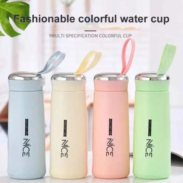 nice glass bottle water mini flask bottle with vaccum flask and loop temperature resistant,400ml (random colors)