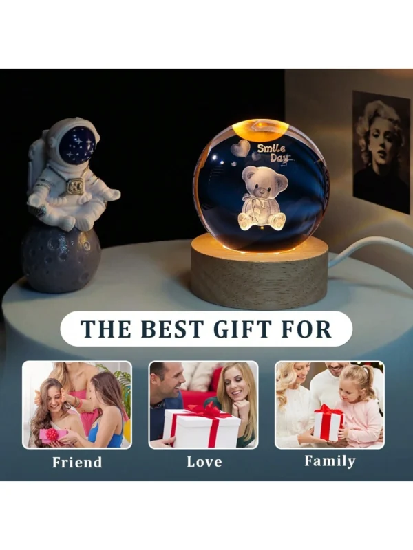 rgb glowing crystal ball night light | warm & romantic atmosphere for your home and room - Image 21
