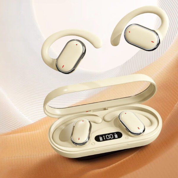 x97 headphones wireless earphone tws painless wear no pain led display open-ear bt 5.3 earbuds (random color)