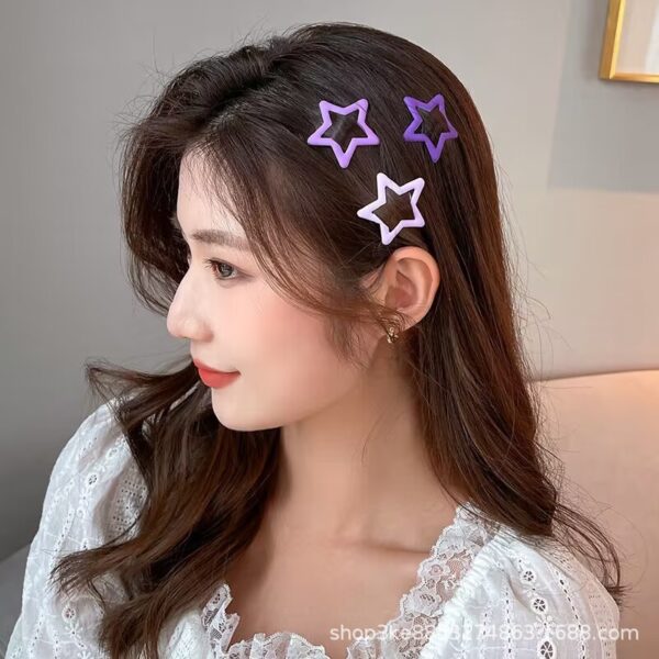 pack off 06  star design girl hair clip | hair clip for women | best quality hair clip ( random color ) - Image 6