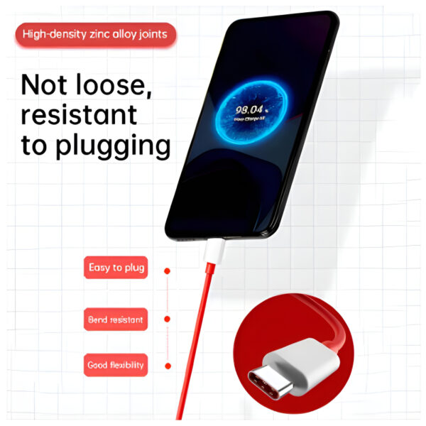 oneplus 65w warp charge power adapter with type-c to type-c fast charging cable - Image 7