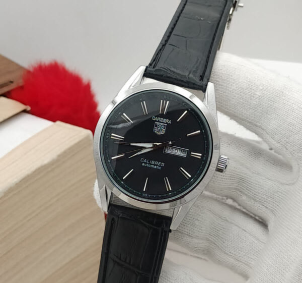 carrera calibre 5 - luxury swiss watch with leather strap mens watch wrist watch | best quality men watch | best quality analog watch for men - Image 5