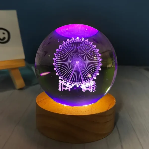 rgb glowing crystal ball night light | warm & romantic atmosphere for your home and room - Image 17